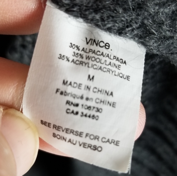 VINCE | alpaca/wool button short sleeve sweater - Picture 8 of 10